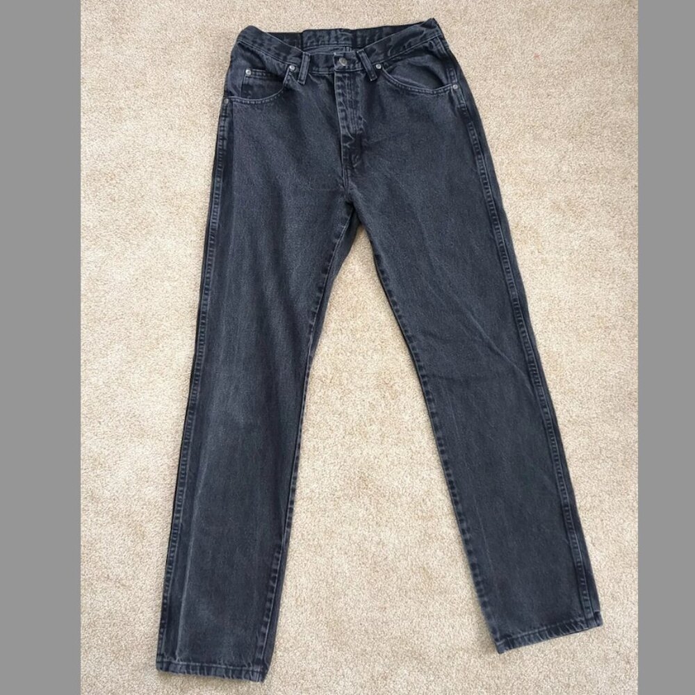 Vintage WRANGLER Jeans Mens 31x34 Black Five Star Premium Denim Regular Fit